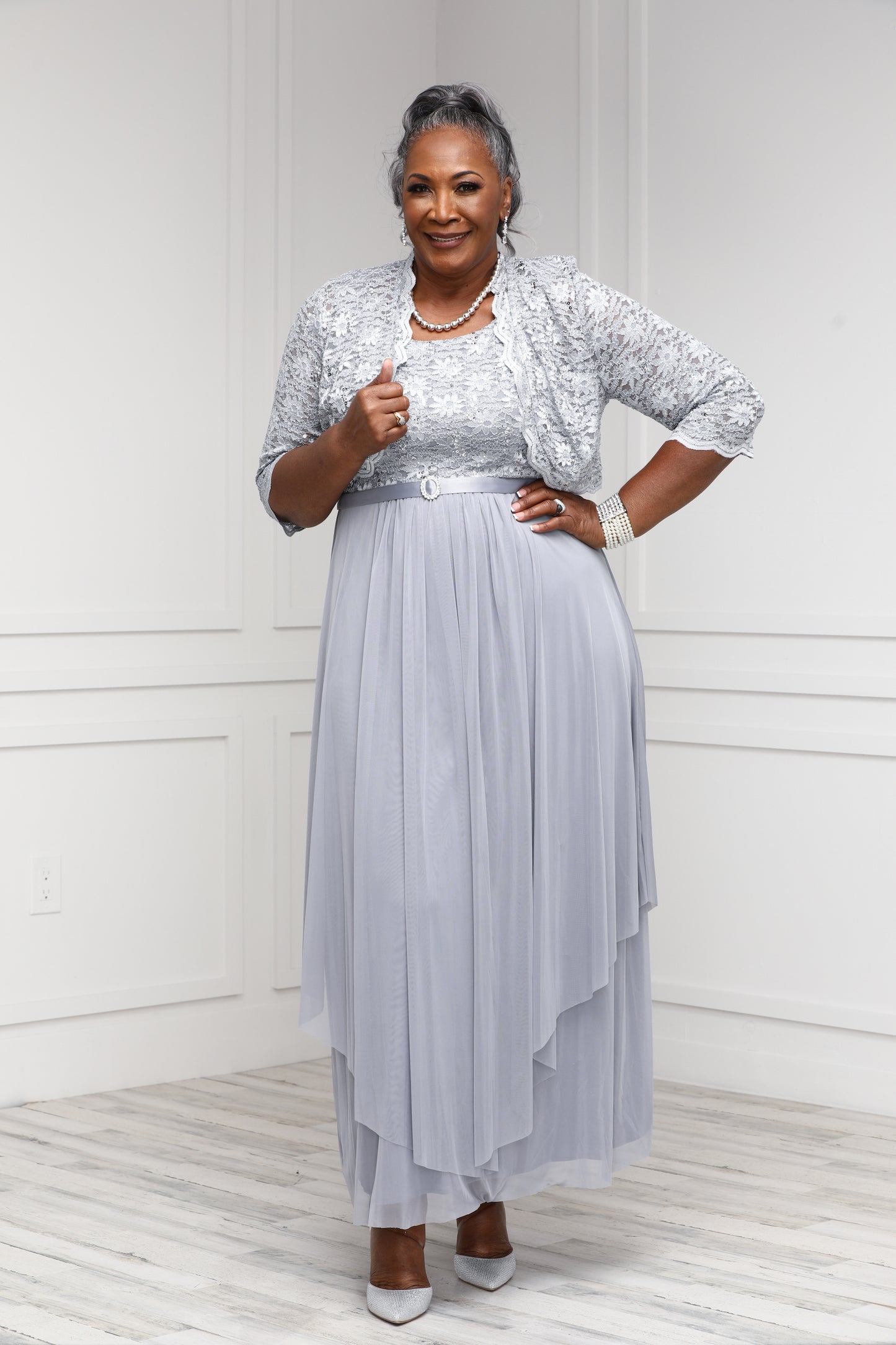 R&M Richards Women's Plus Size Formal Jacket Dress - Mother of the Bride Dress
