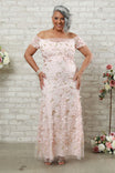 Shop Womens 3D Floral Embroidered Off The Shoulder Gown Online – SleekTrends