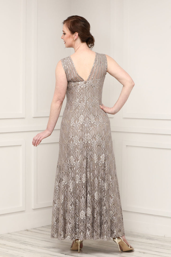 RM Richards Women's Sleeveless Sequin Embellished Long Gown – SleekTrends