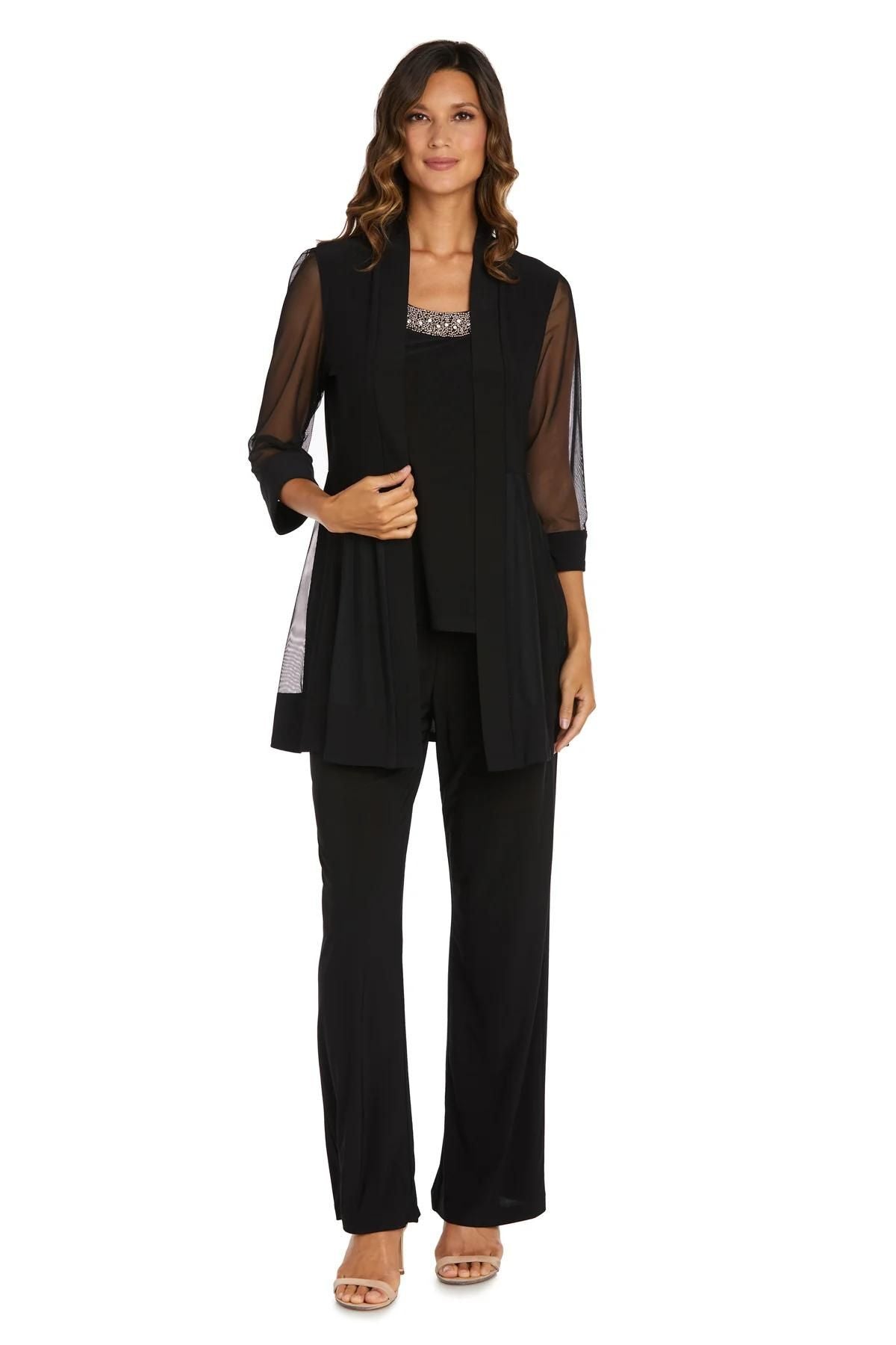 Plus Size Womens Black Pant Suits