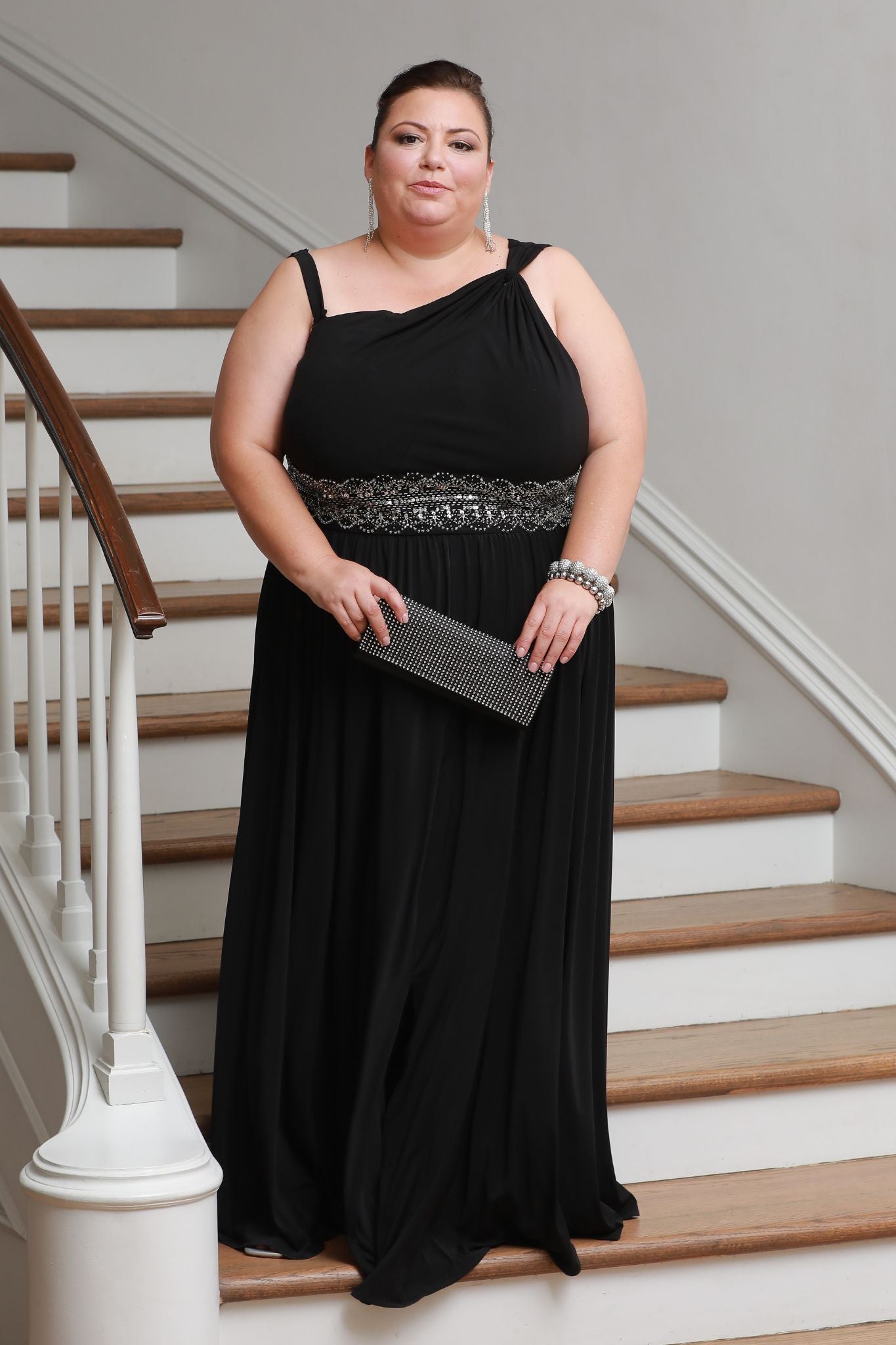 Plus Size One Shoulder Asymmetrical Dress