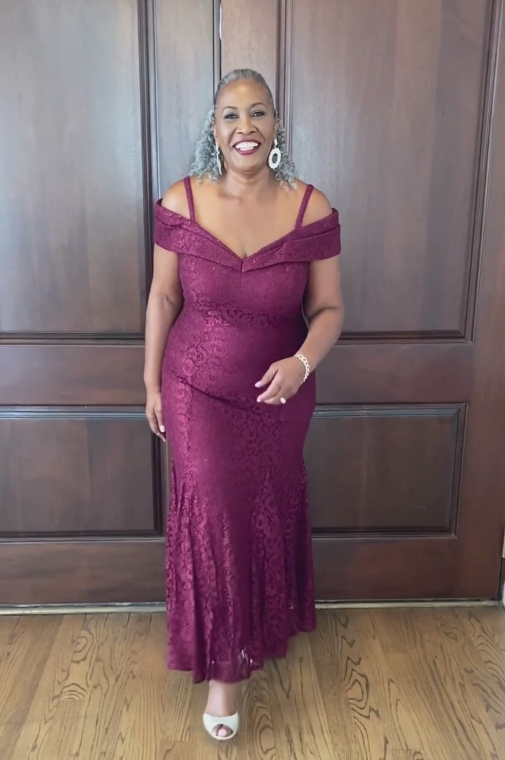 R&m richards off the shoulder lace dress store