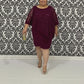 R&M Richards Women's Plus Size Sequin Lace Poncho Party Dress