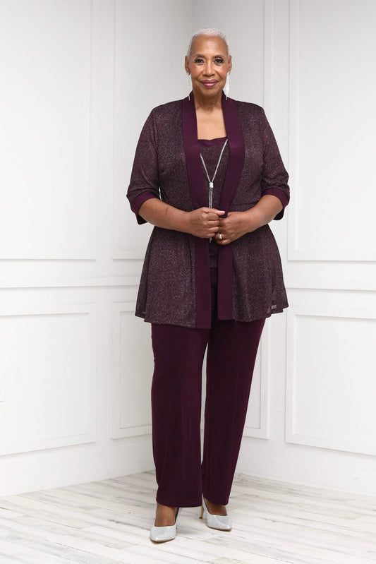 R&M Richards 7772W Mother Of The Bride Formal Plus Size Pant Suit