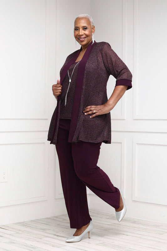 Chic Gray Plus Size Mother Of The Bride Pant Suit With Jacket Plus Size Formal  Wear For Women From Lilliantan, $91.18