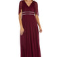 Women's Pleated Skirt Dress with Chiffon Draped Sleeves