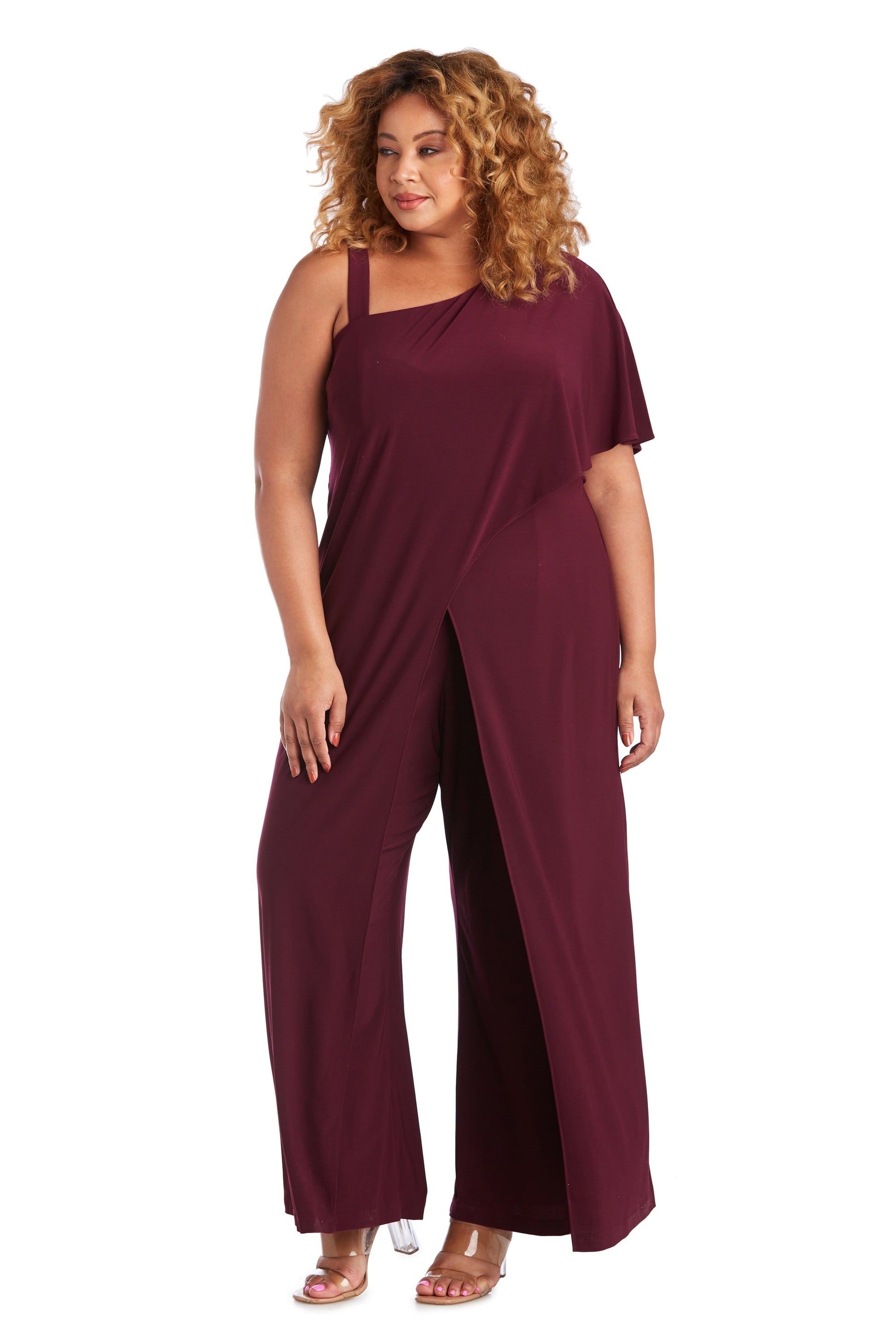 Buy SleekTrends Plus Size One Shoulder Asymmetrical Dress