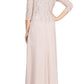 Alex Evenings Petite Women's Sequin Lace to Chiffon Mother of The Bride Dress