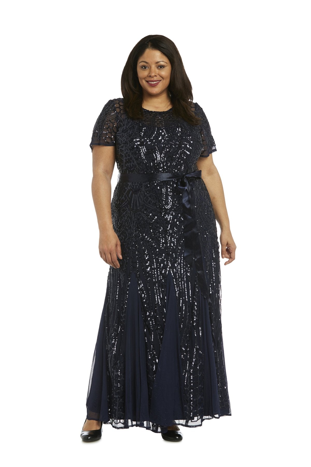 Richards Women's Size Long Beaded Gown | SleekTrends