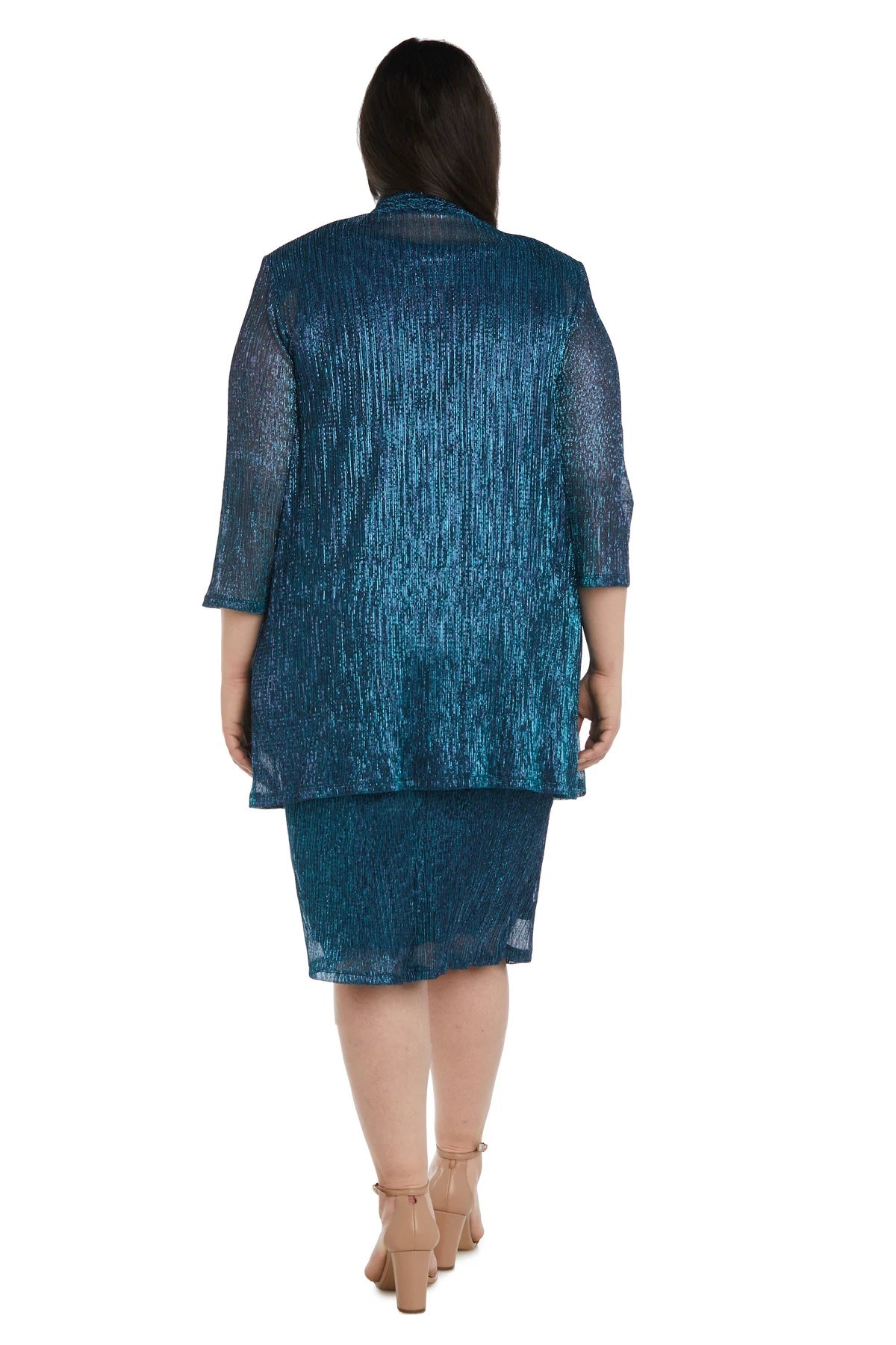 R&M Richards Women's Plus Size 2 Piece Shimmer Jacket Dress - Mother Of The Bride Dress