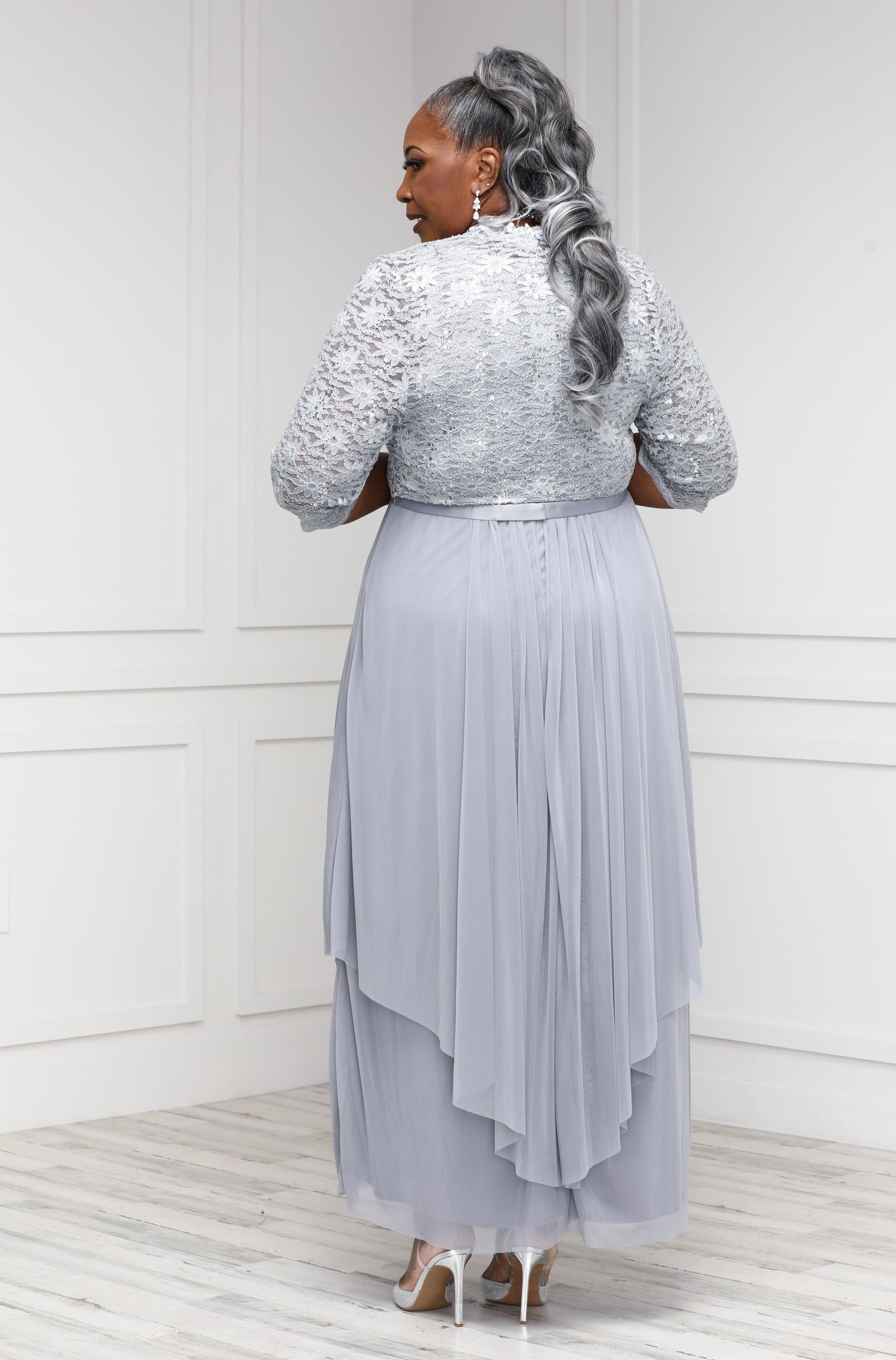 RM Richards Women's Plus Size 2 Piece Shimmer Jacket Dress – SleekTrends
