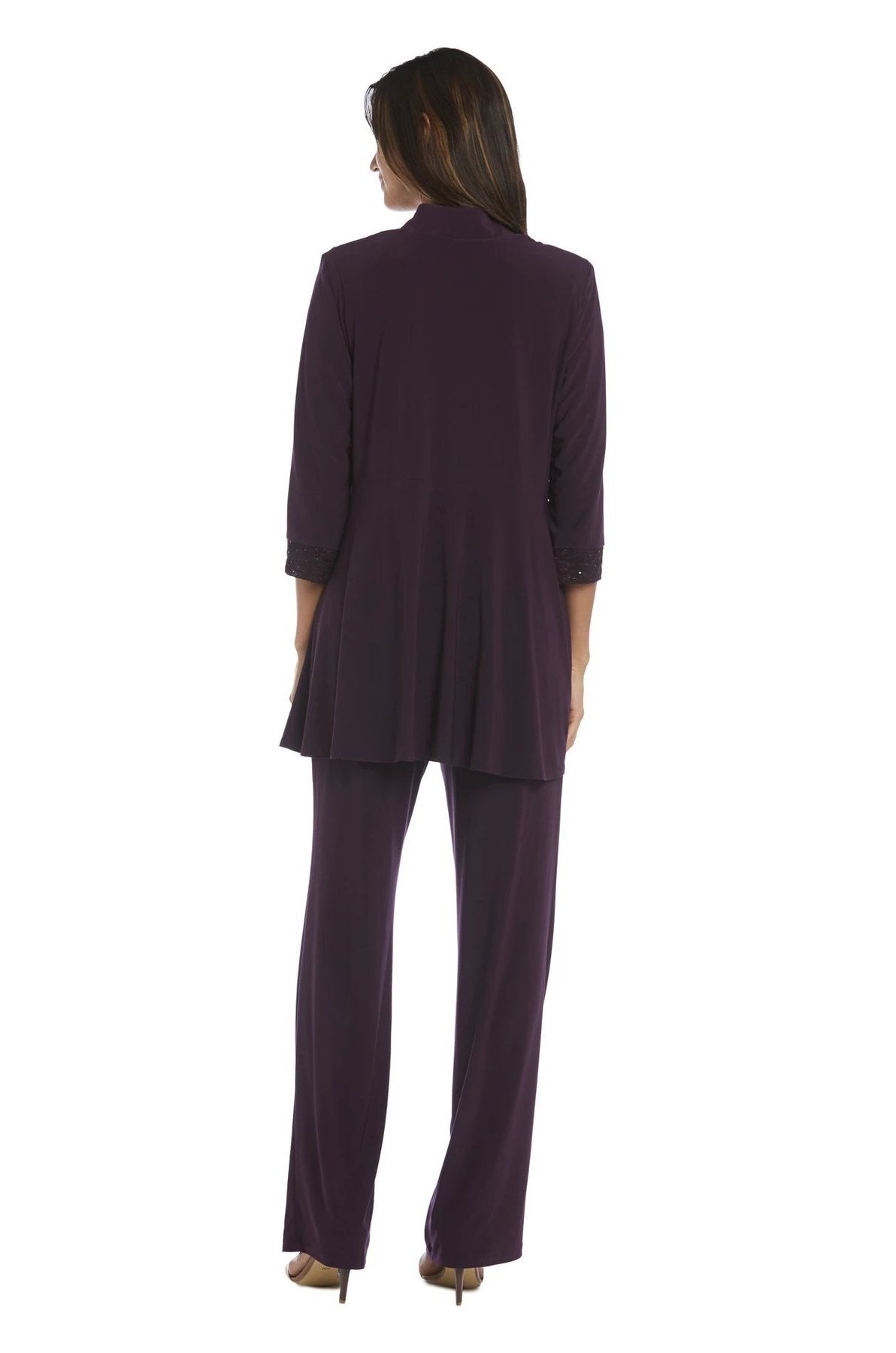 R&M Richards Women's Lace ITY 2 Piece Pant Suit - Mother of The