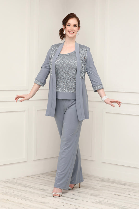 R&M Richards 7772W Mother Of The Bride Formal Plus Size Pant Suit