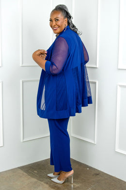 R&M Richards Women's Plus Size Beaded neck 2 Piece Pant Suit – SleekTrends