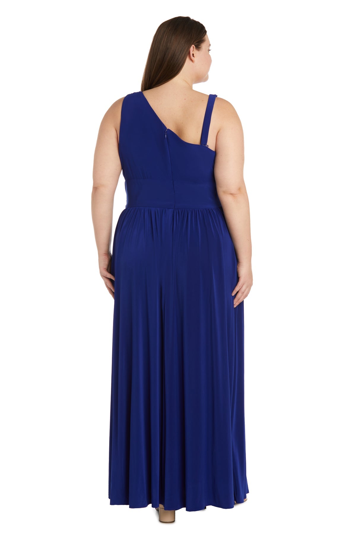 Plus Size One Shoulder Asymmetrical Dress