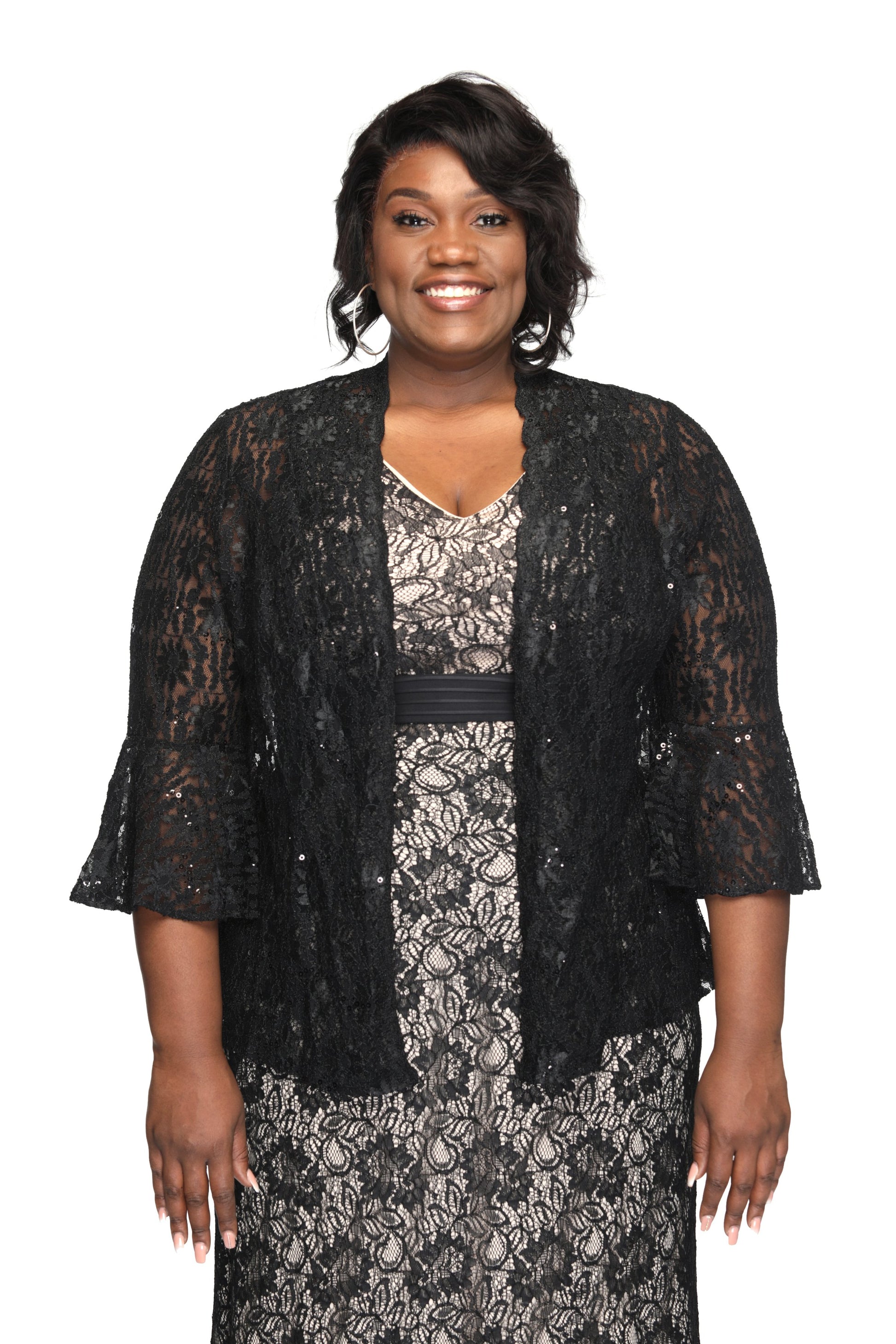 Purchase Plus Size Sequin Jacket SleekTrends