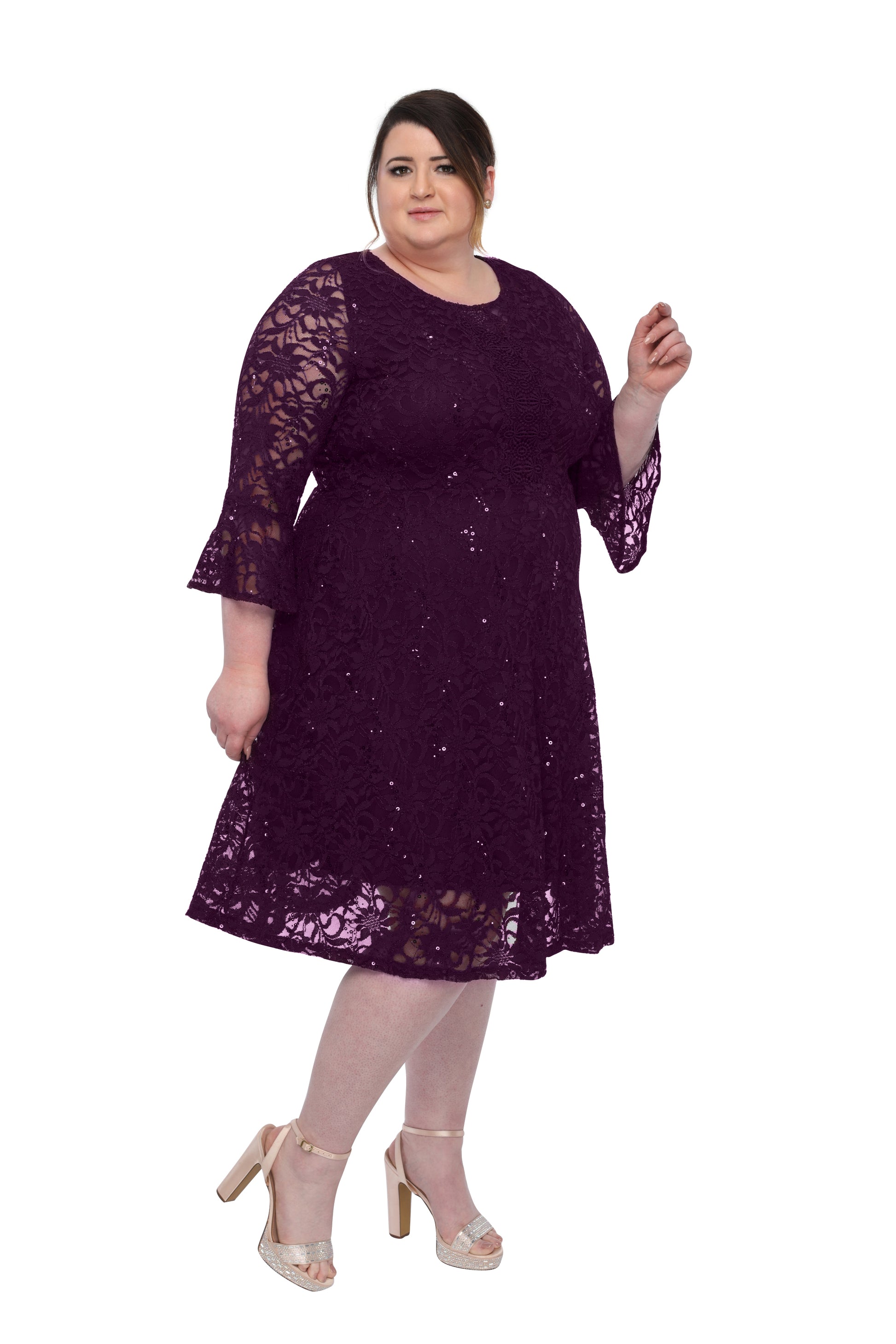 Shop Plus Size Sequin Dress Shop Online - SleekTrends