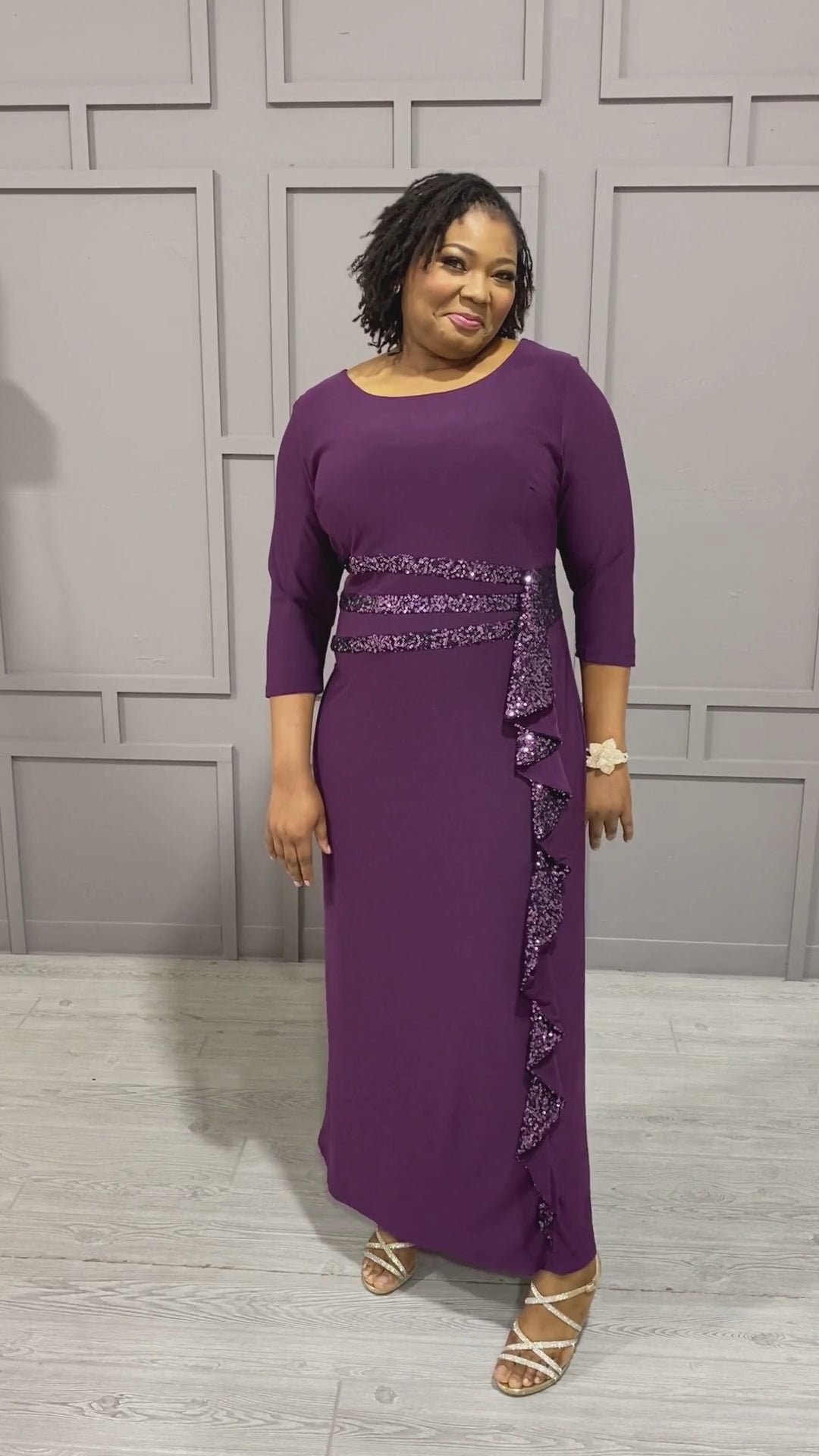 Purple Plus Size Dresses Sleeves  Plus Size Purple Dresses Women